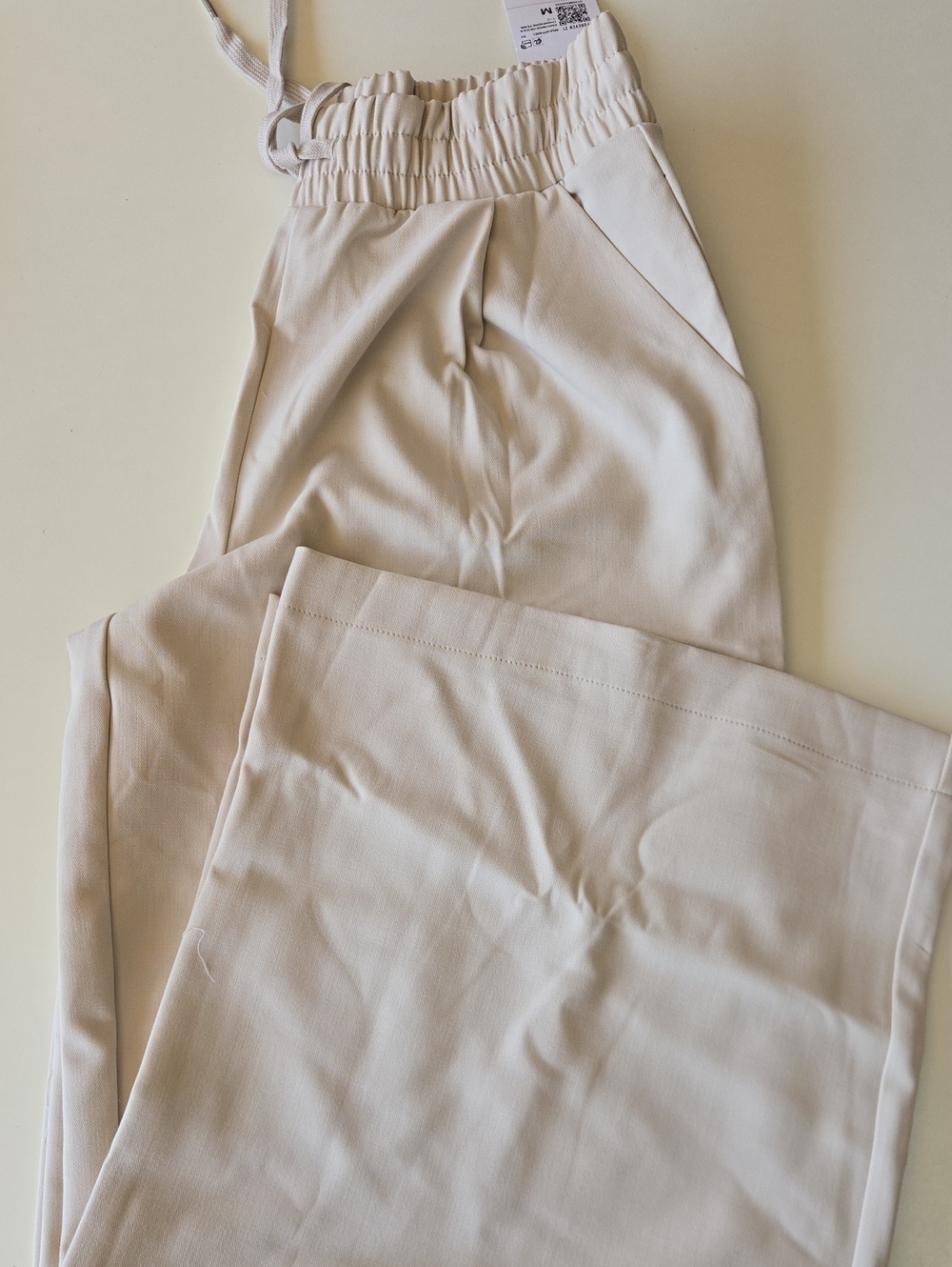 NEW Forever 21 Neutral Champagne Pearl Wide Leg Pants